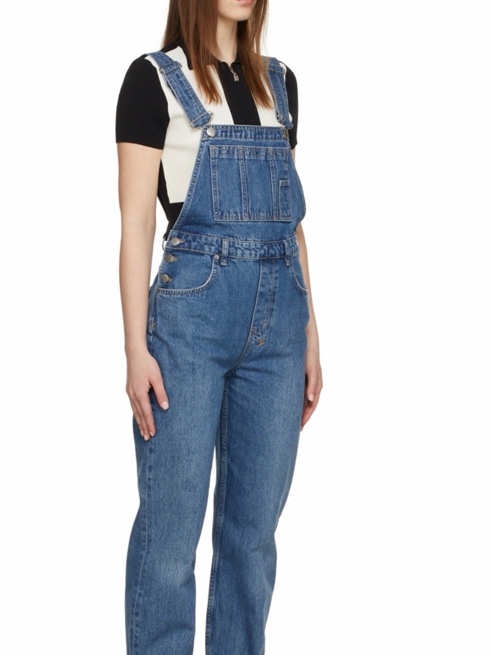 Ksubi Mid Blue Denim Women's Overalls